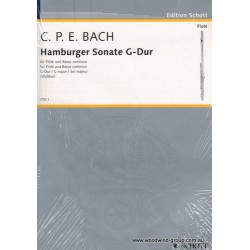 Bach C.P.E. Hamburger Sonata In G Maj Fl/Pno(Schott) 